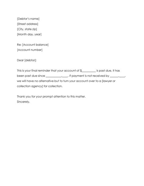 due invoice template letter