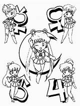 Sailor Coloring Pages Moon Scouts Saturn Color Mina Group Neptune Comments Popular Gif sketch template