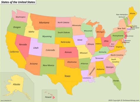usa states map list   states  map