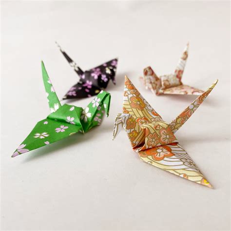 origami paper cranes japanese style pattern etsy