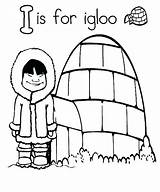 Igloo Coloring Pages Eskimo Letter Drawing Template Color Getdrawings Getcolorings Worksheets Printable Clipartmag House sketch template