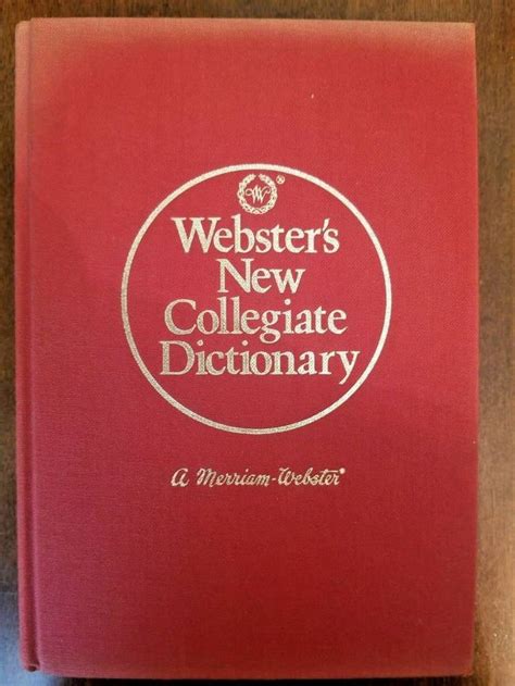 websters  collegiate dictionary  hardcover thumb indexed