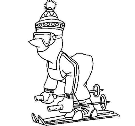 skier wrapped  warm coloring page coloringcrewcom