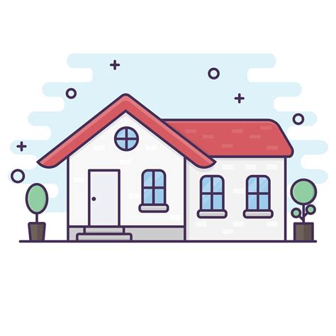 art style house ilustration vector background home concept