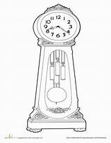 Grandfather Clocks sketch template