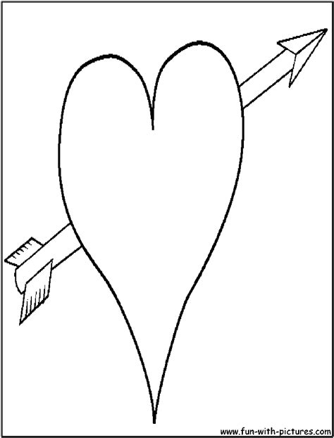 heart arrow coloring page