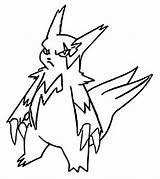 Zangoose Sengo Pokémon Coloriages Mega Morningkids sketch template