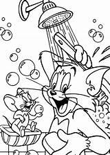 Coloring Cartoon Pages Tom Jerry Kids sketch template