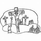 Crucifixion Coloring Pages Jesus Drawing Getdrawings Getcolorings sketch template