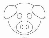 Pig Mask Color Masks Printable Animal Kids Maskspot Preschool Year Chinese Templates sketch template
