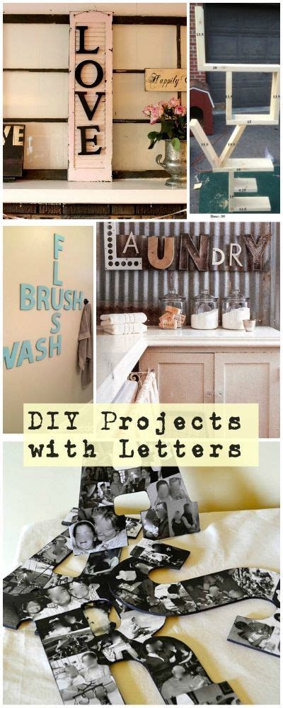 Using Letters For Decorating Ideas And Diy Projects • The