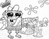 Spongebob Squarepants Coloring Pages Printable Patrick Birthday sketch template