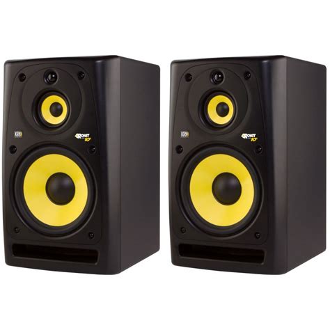 krk rokit rp  pair black active studio monitor speaker