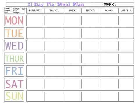 Here Is A Blank Meal Plan Template You Can Use Diet Plan