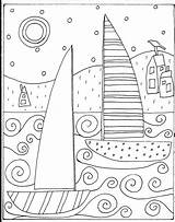 Karla Gerard Rug Coloring Pages Paper Folk Patterns Ebay Pattern Hooking Da Para Sailboats Colorear Embroidery Houses Arte Prim Craft sketch template