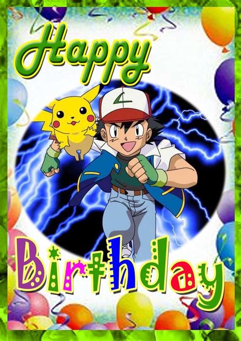 pokemon birthday card print freejpg pokemon birthday  printable