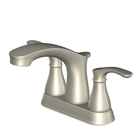 aquasource garner brushed nickel  handle   centerset watersense bathroom faucet drain