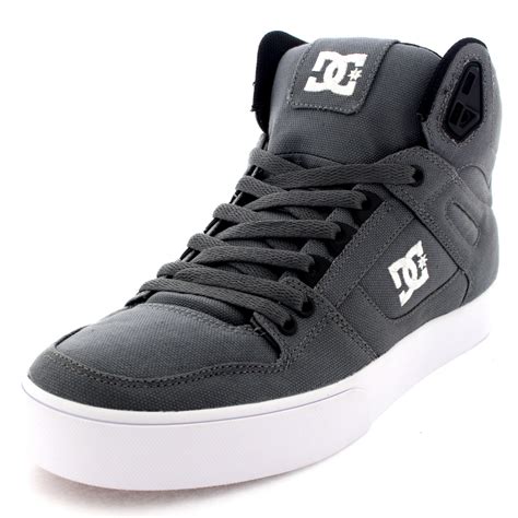 mens dc shoes spartan high textile lace  high top skate shoes trainers uk   ebay