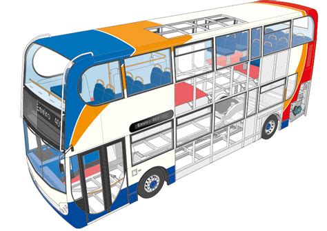 cutaway illustration bus  behance
