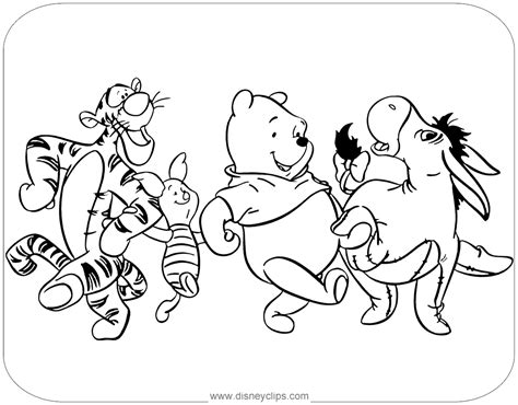 winnie  pooh mixed group coloring pages  disneyclipscom