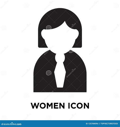 women icon vector isolated  white background logo concept  stock