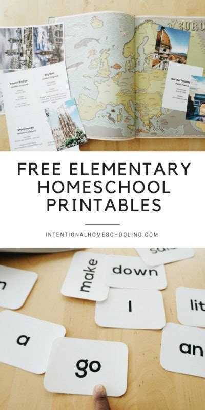 elementary homeschool printables intentional homeschooling