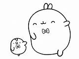 Molang Piu Coloring Pages Dancing Piupiu Bowtie sketch template