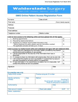 fillable  waldersladesurgery  emis  patient access