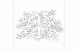 Peace Symbol Coloring Thehungryjpeg sketch template