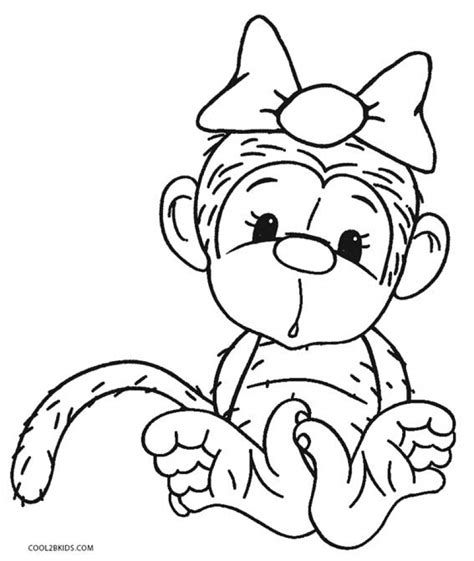 cute monkey coloring pages  kids