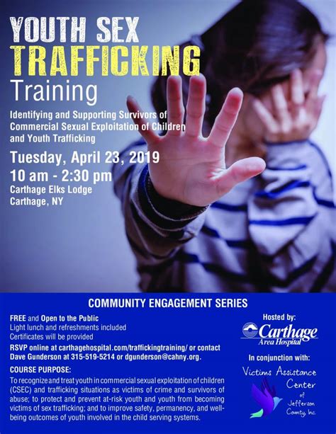 Youth Sex Trafficking Awareness Training Scheduled For