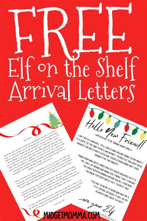 elf   shelf arrival printables printable templates