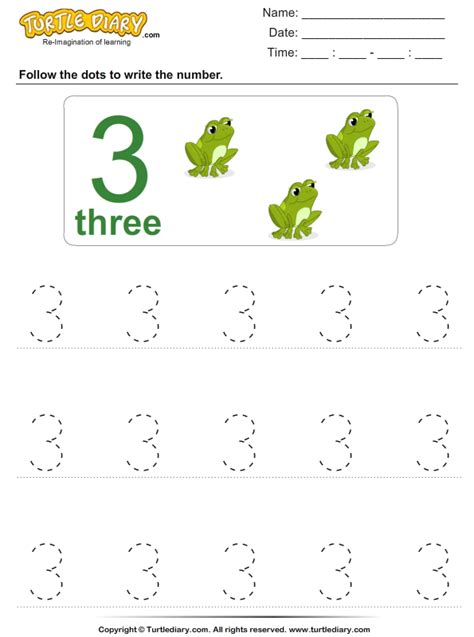 trace  number  turtle diary worksheet