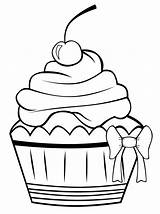 Cupcake Coloring Pages Cupcakes Printable Sheets Kids Sheet Cake Cup Drawing Outline Cakes Para Drawings Dibujos Colouring Birthday Colorear Kleurplaat sketch template