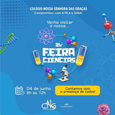 Convite – 24ª Feira De Ciências – Colégio Nossa Senhora Das Graças