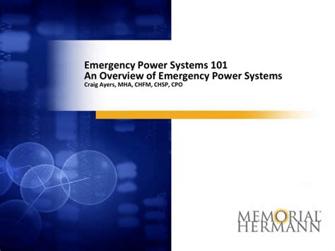 emergency power systems   overview  emergency power