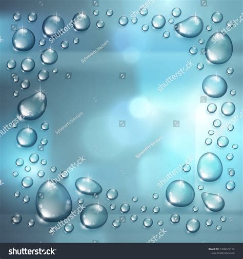 water rain drops condensation over blurred stock vector royalty free