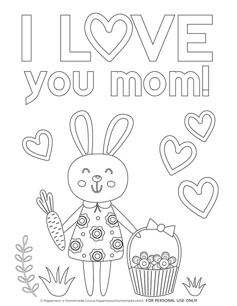 mothers day coloring pages  printable