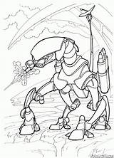 Coloring Pages Cyborg Robots War Wars Futuristic Leads Fight Colorkid Template раскраска Big sketch template