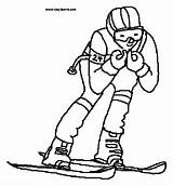 Coloring Pages Skiing Skier Clipart Color Supplies 20pages 20supplies 20coloring Clipground Slalom Clip Sports sketch template