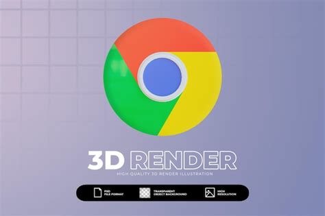 premium psd  render google chrome icon isolated