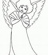 Angel Coloring Guardian Pages Cliparts Clipart Little Library sketch template