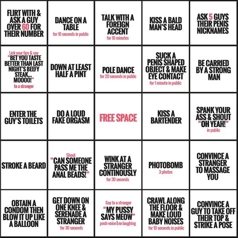 Naughty Hen Party Bingo 25 Hilarious Challenges