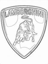 Lamborghini Coloring Pages Aventador Logo sketch template