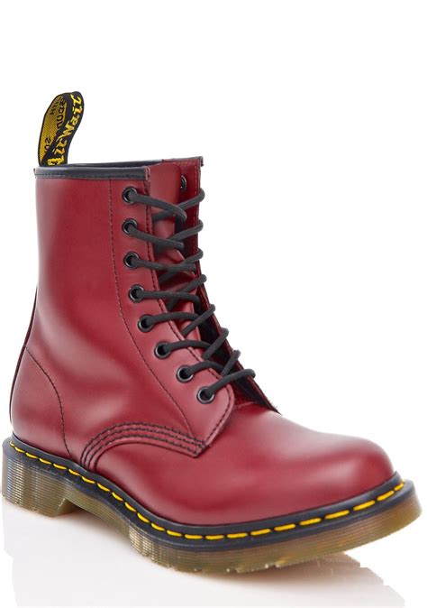 cherry red   eye boots lace combat boots lace  combat boots red combat boots