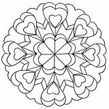 Coloring Pages Flowers Hearts Popular sketch template