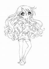 Coloring Pages Pretty Girls Girl Getcolorings Anime Printable Color Cartoon sketch template
