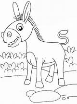 Donkey Funny Coloring Kids Pages Twelve Children sketch template
