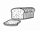 Bread Coloring Sliced Loaf Drawing Slice Pages Colorear Pasta Coloringcrew Food Print Getdrawings sketch template