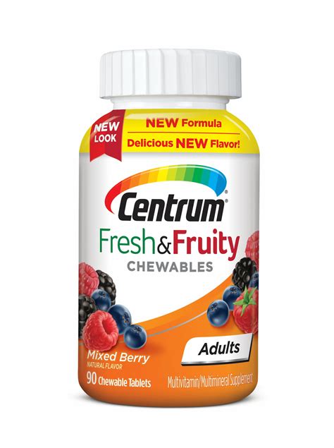 centrum adults fresh fruity chewables multivitamin multimineral supplement  ct mixed